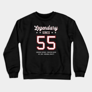 65th Birthday Gift Legendary Since 1955 Crewneck Sweatshirt